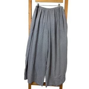 Vintage 90's NWT URU Gray Damask Silk elastic waist Boat pants size XL Made USA